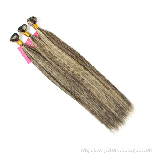 Wholesale high quality piano color hair extensions, double drawn colored hair extension human hair, 6/613 piano colours hair